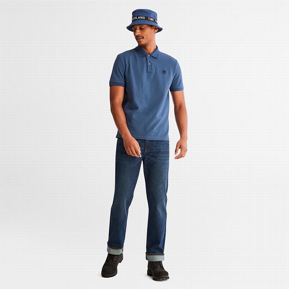 Timberland Millers River Pique Polo Gömlek Erkek Koyu Mavi | TR-3814L