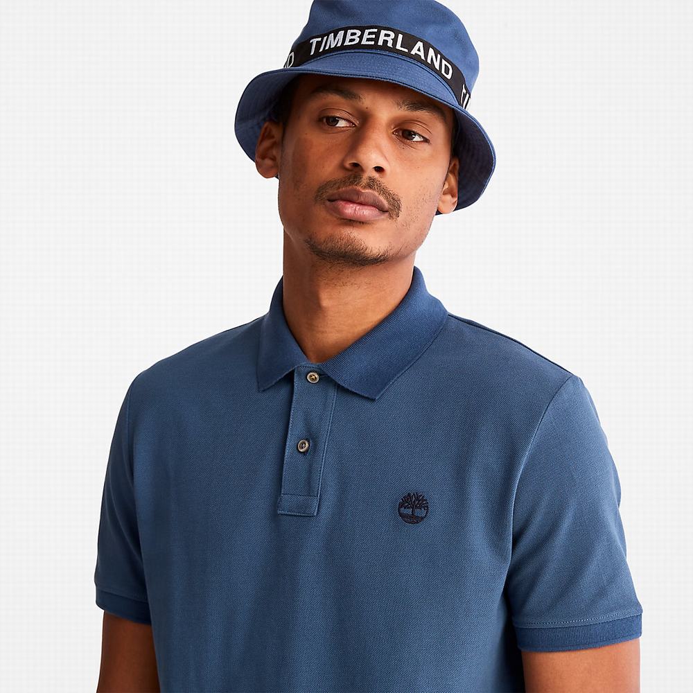 Timberland Millers River Pique Polo Gömlek Erkek Koyu Mavi | TR-3814L