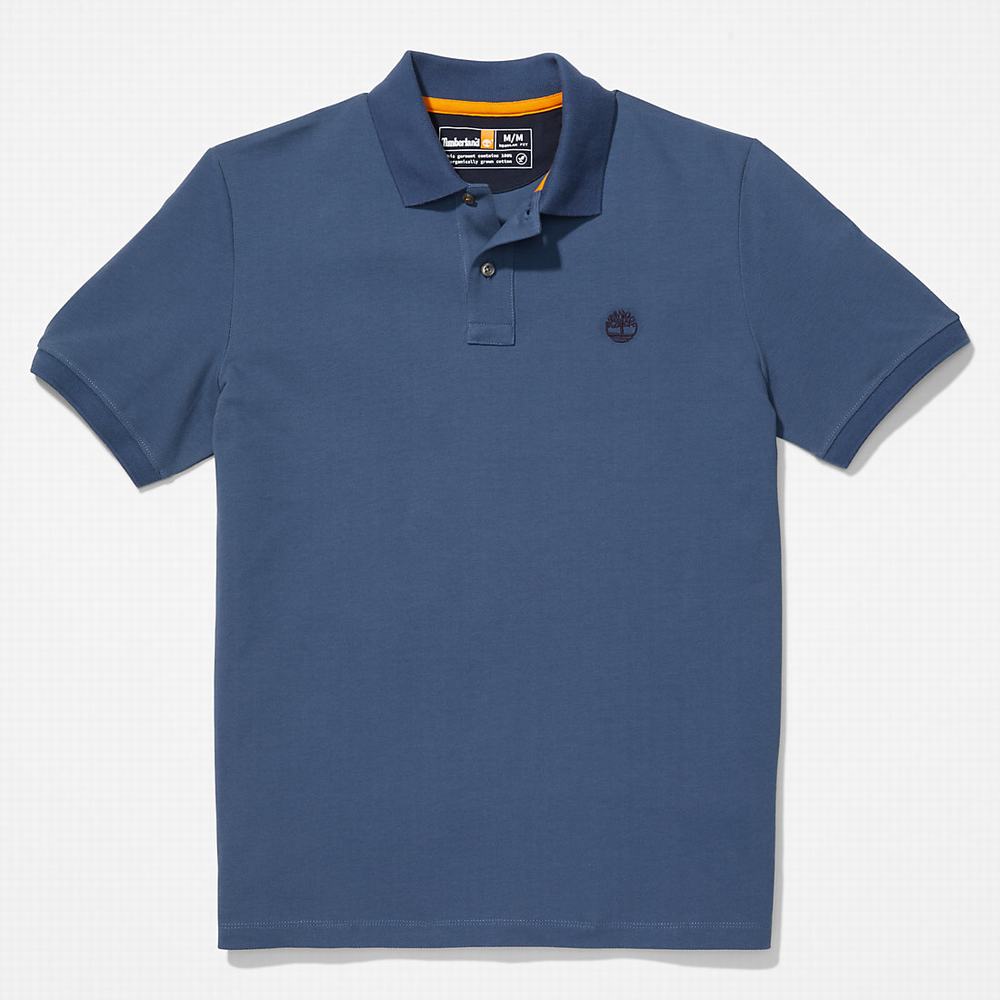Timberland Millers River Pique Polo Gömlek Erkek Koyu Mavi | TR-3814L