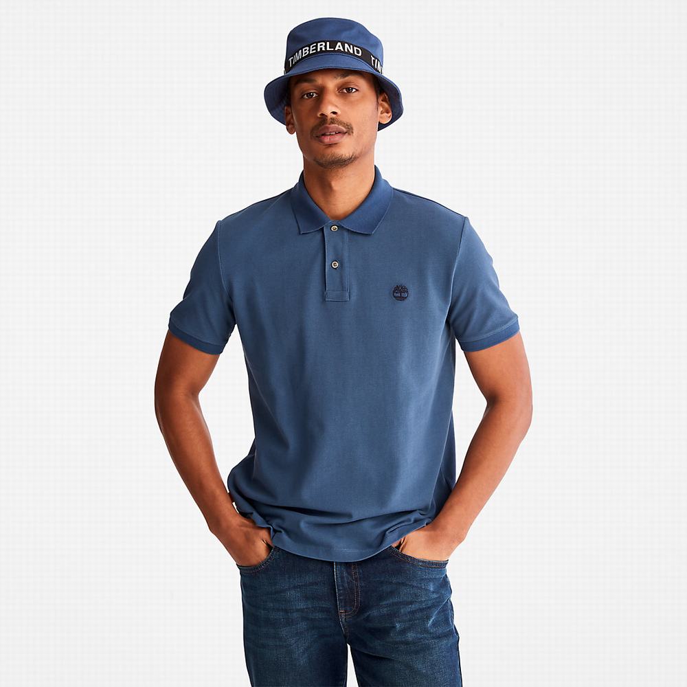 Timberland Millers River Pique Polo Gömlek Erkek Koyu Mavi | TR-3814L