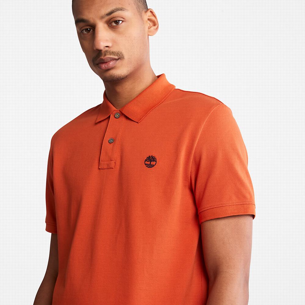 Timberland Millers River Pique Polo Gömlek Erkek Turuncu | TR-3921S