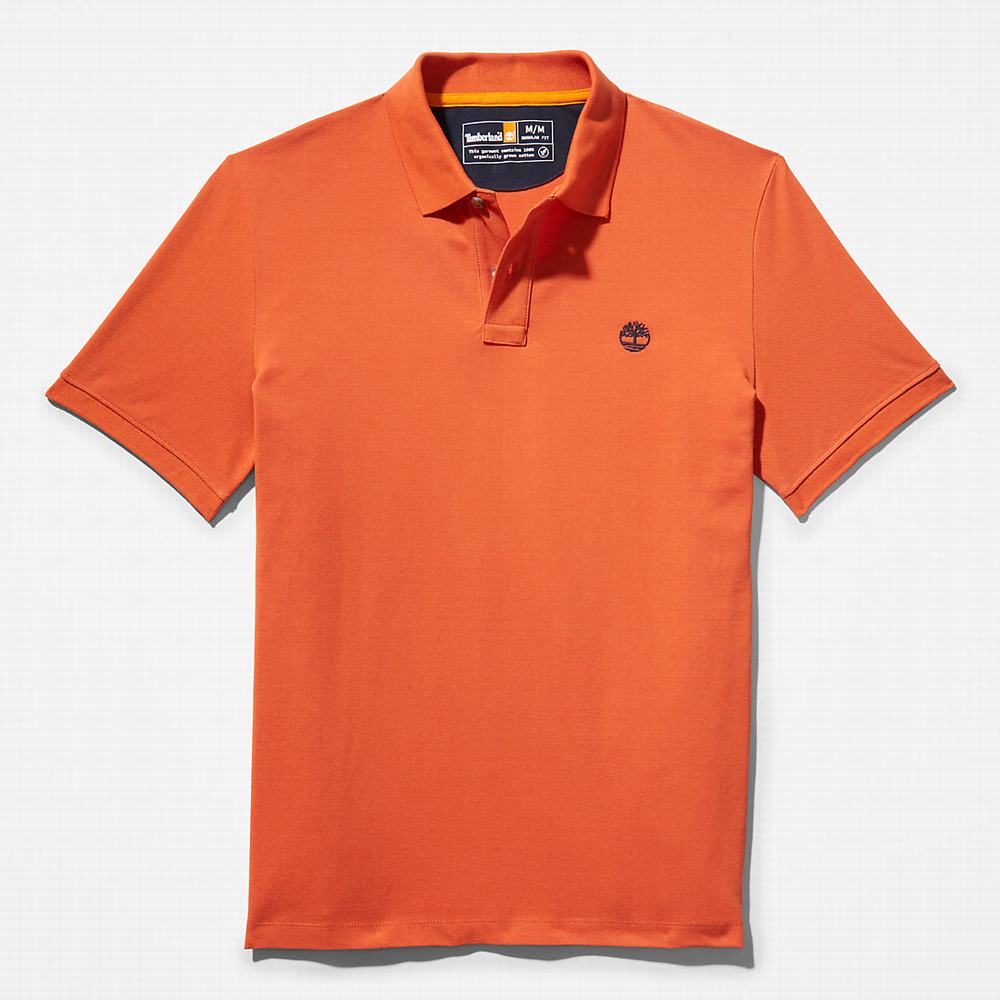 Timberland Millers River Pique Polo Gömlek Erkek Turuncu | TR-3921S