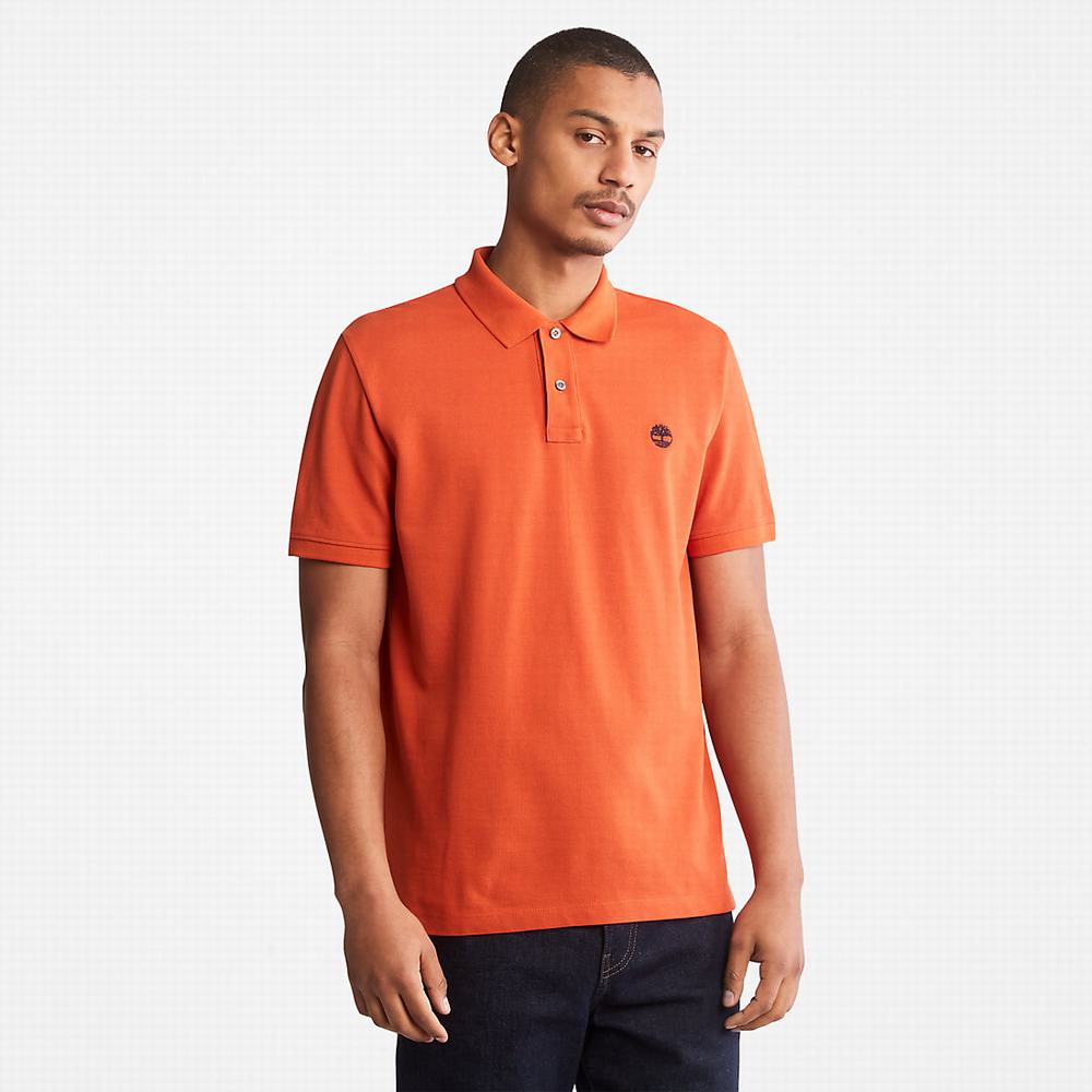 Timberland Millers River Pique Polo Gömlek Erkek Turuncu | TR-3921S