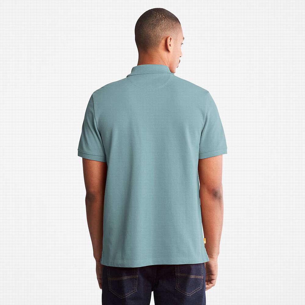 Timberland Millers River Pique Polo Gömlek Erkek Açık Yeşil | TR-4057G