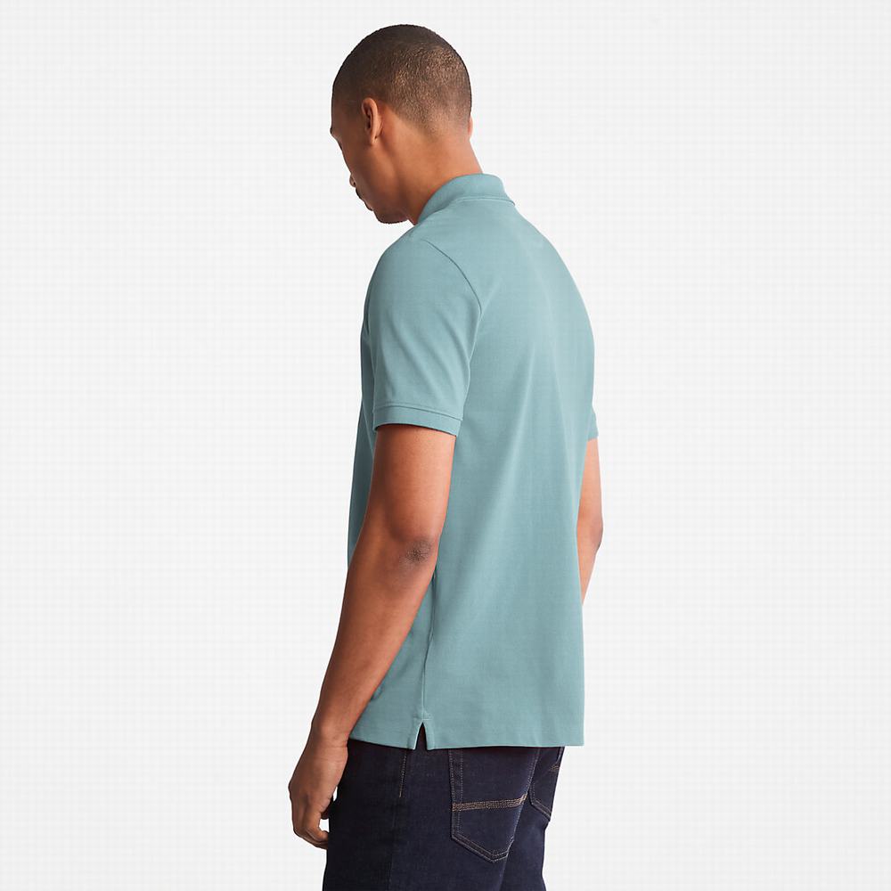 Timberland Millers River Pique Polo Gömlek Erkek Açık Yeşil | TR-4057G