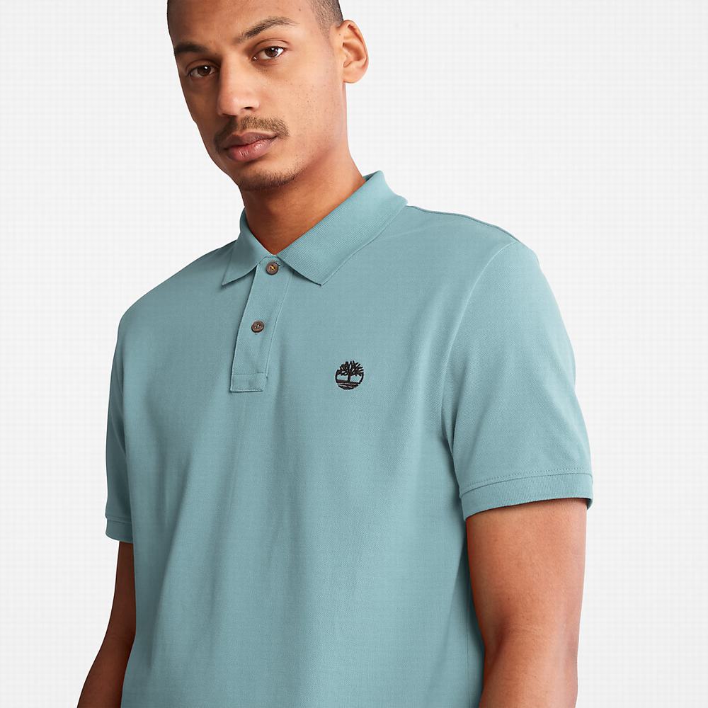 Timberland Millers River Pique Polo Gömlek Erkek Açık Yeşil | TR-4057G