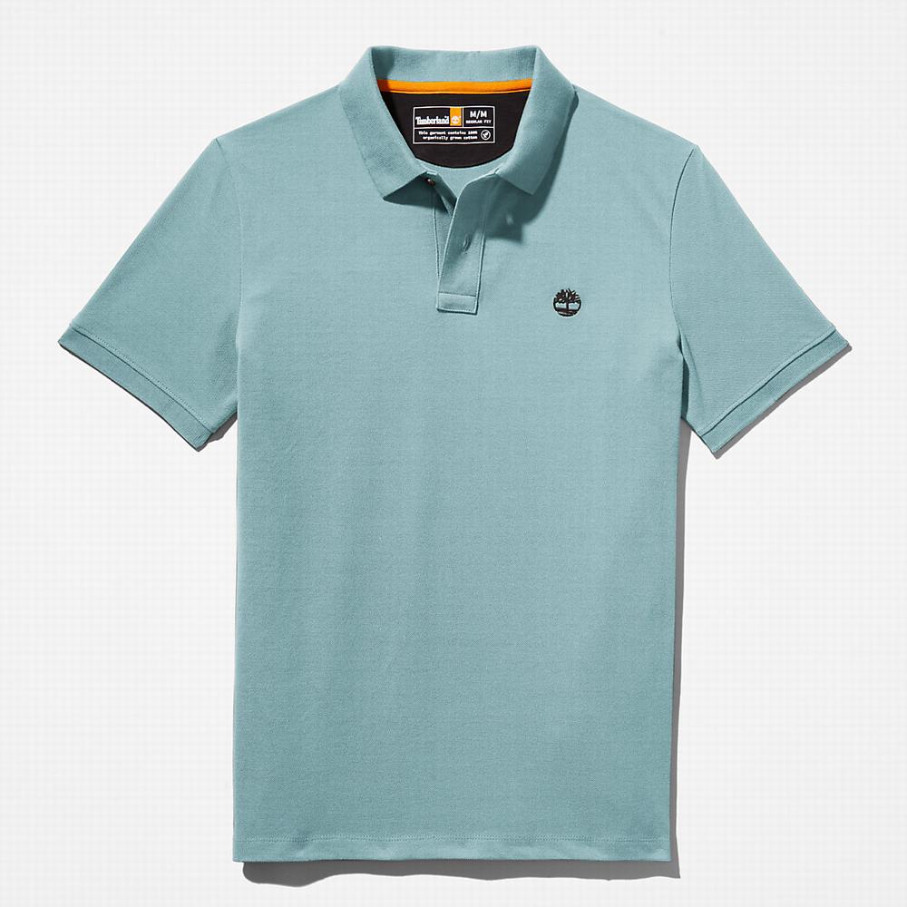 Timberland Millers River Pique Polo Gömlek Erkek Açık Yeşil | TR-4057G