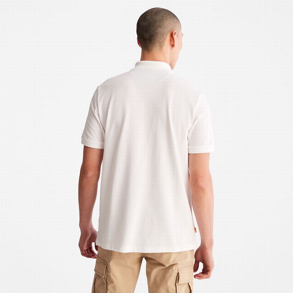 Timberland Millers River Pique Polo Gömlek Erkek Beyaz | TR-5420C