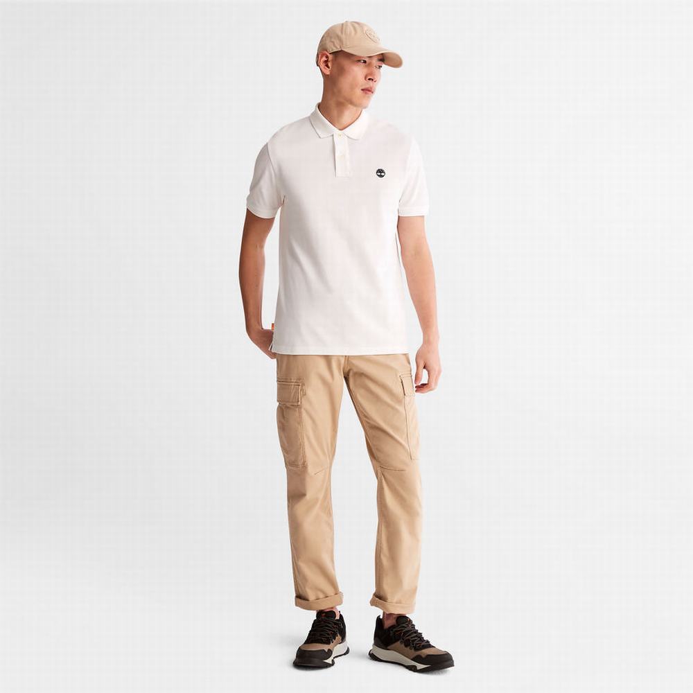 Timberland Millers River Pique Polo Gömlek Erkek Beyaz | TR-5420C
