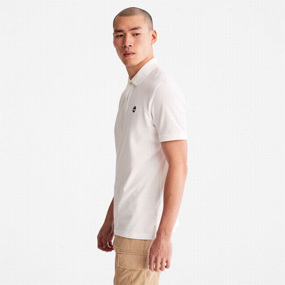 Timberland Millers River Pique Polo Gömlek Erkek Beyaz | TR-5420C
