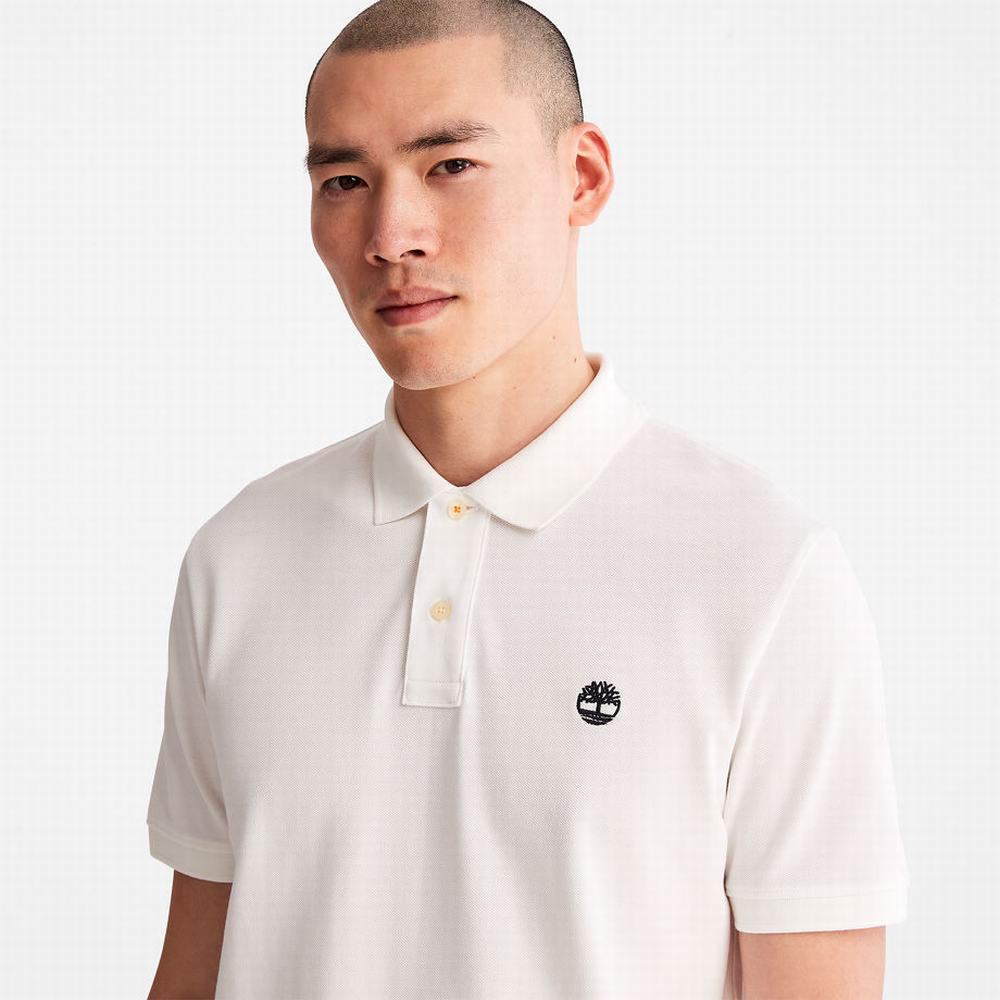 Timberland Millers River Pique Polo Gömlek Erkek Beyaz | TR-5420C