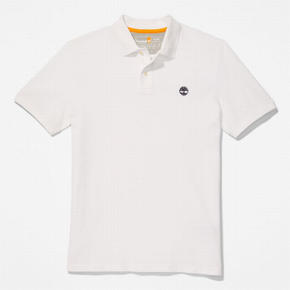 Timberland Millers River Pique Polo Gömlek Erkek Beyaz | TR-5420C