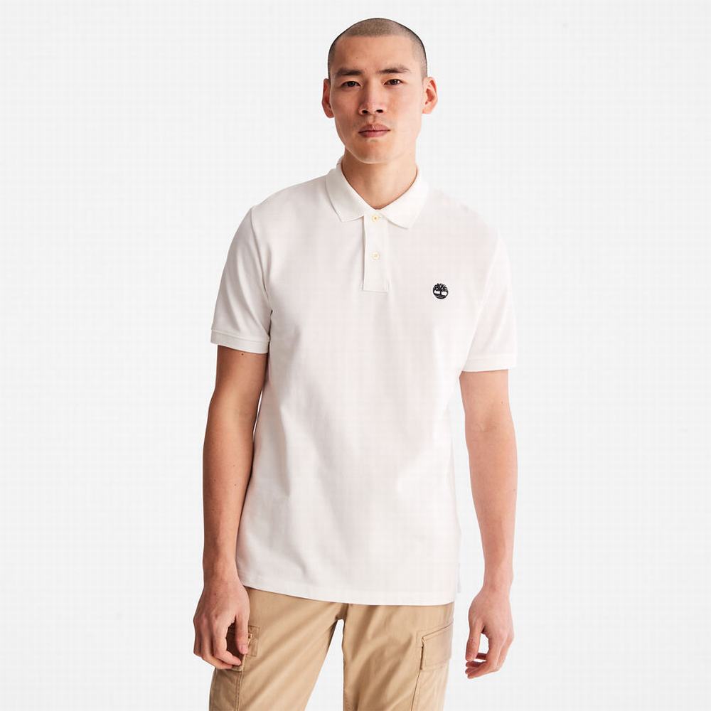Timberland Millers River Pique Polo Gömlek Erkek Beyaz | TR-5420C