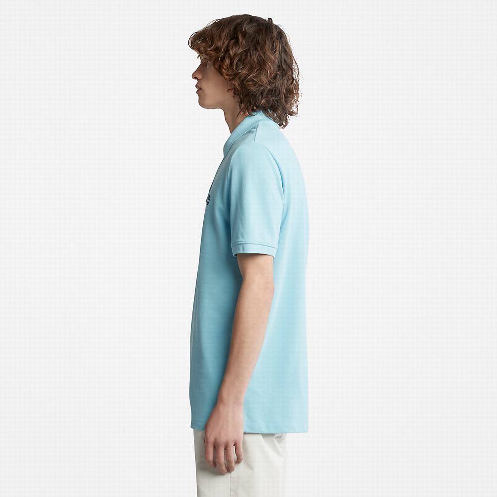 Timberland Millers River Pique Polo Gömlek Erkek Açık Mavi | TR-7842J