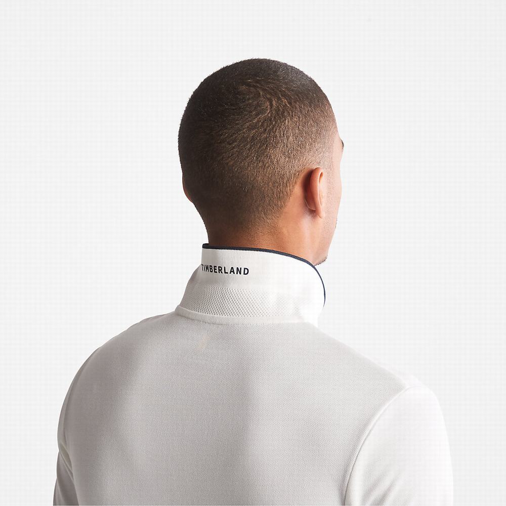 Timberland Millers River Print-Collar Polo Gömlek Erkek Beyaz | TR-1582J