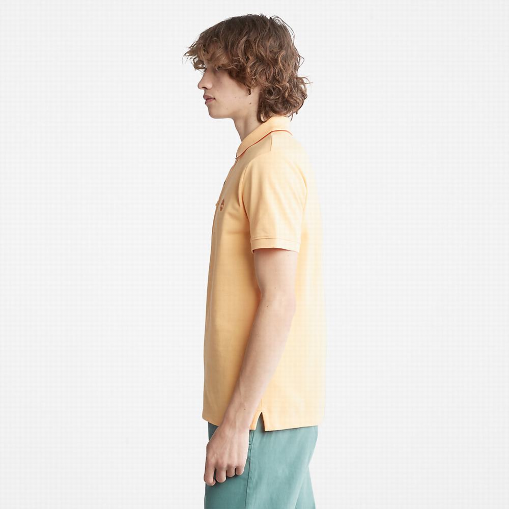 Timberland Millers River Print-Collar Polo Gömlek Erkek Turuncu | TR-8140F