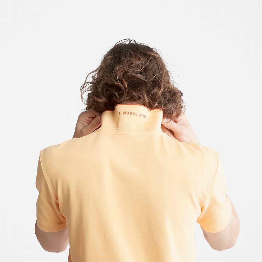 Timberland Millers River Print-Collar Polo Gömlek Erkek Turuncu | TR-8140F