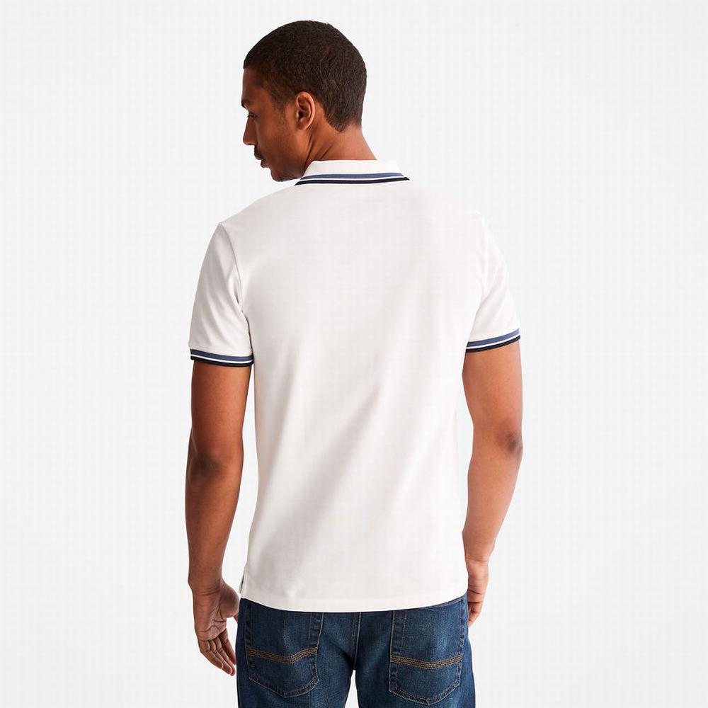 Timberland Millers River Tipped Polo Gömlek Erkek Beyaz | TR-1850U