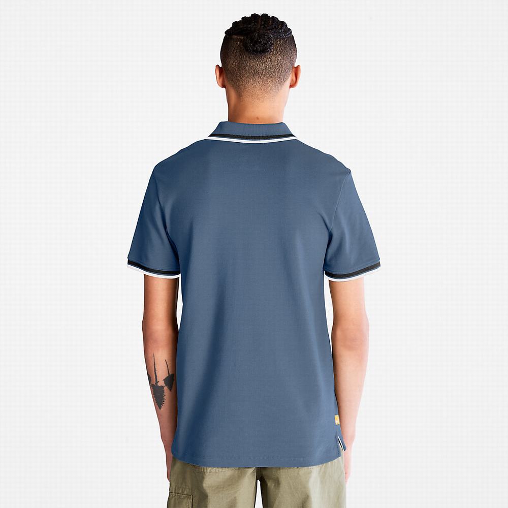 Timberland Millers River Tipped Polo Gömlek Erkek Koyu Mavi | TR-5620P