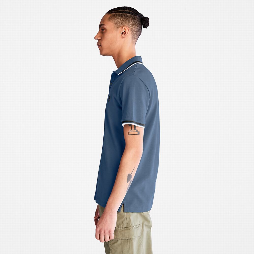 Timberland Millers River Tipped Polo Gömlek Erkek Koyu Mavi | TR-5620P