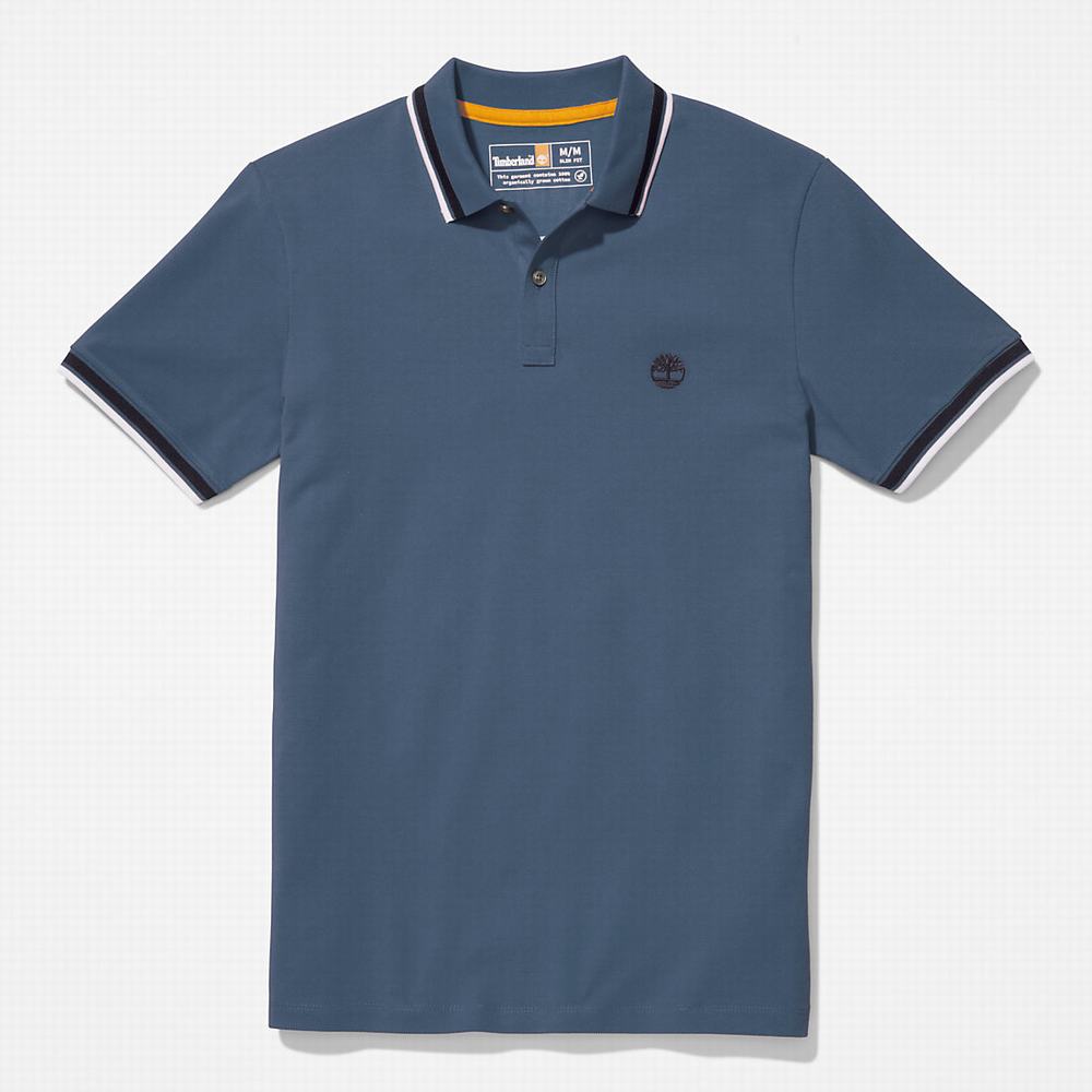 Timberland Millers River Tipped Polo Gömlek Erkek Koyu Mavi | TR-5620P