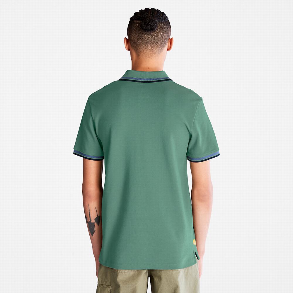 Timberland Millers River Tipped Polo Gömlek Erkek Turkuaz | TR-6720Y