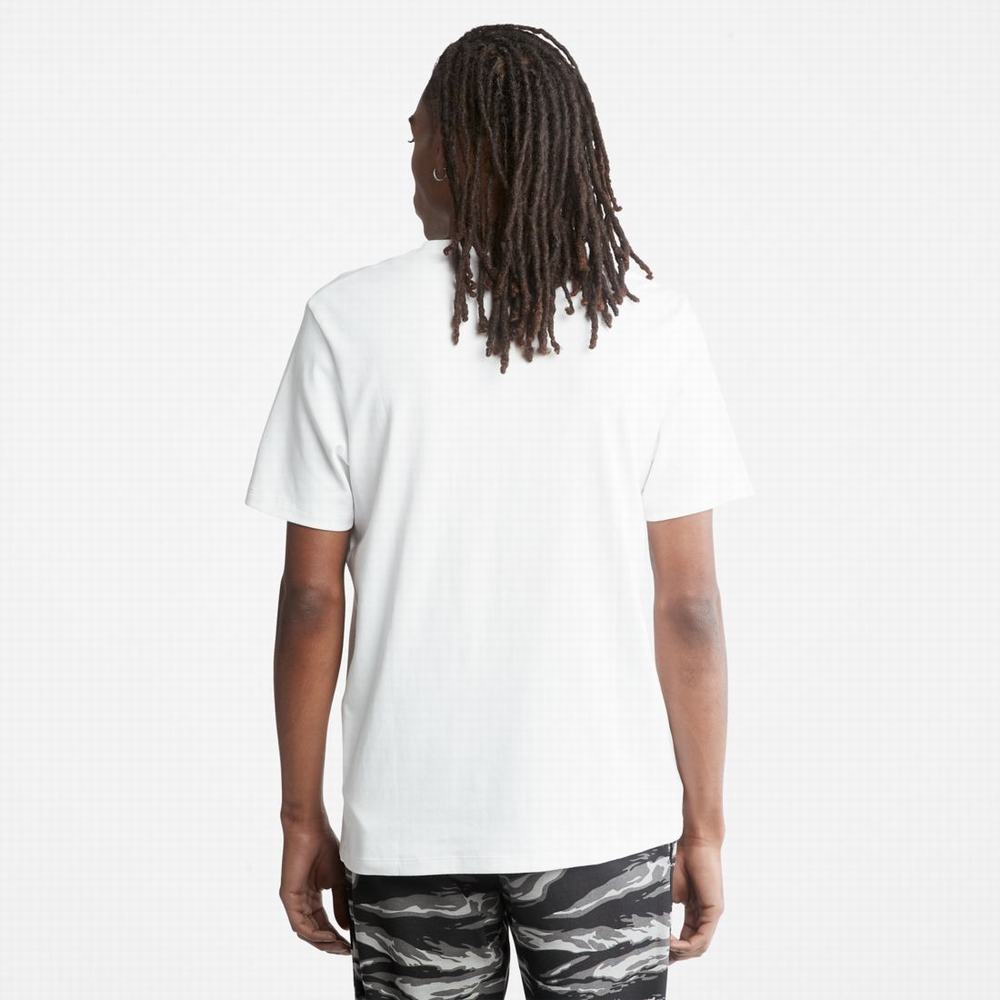 Timberland Mini-Logo T-Shirt with TimberFresh™ Teknolojileri Tişört Erkek Beyaz | TR-7418M