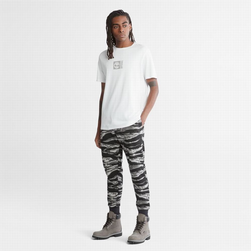 Timberland Mini-Logo T-Shirt with TimberFresh™ Teknolojileri Tişört Erkek Beyaz | TR-7418M