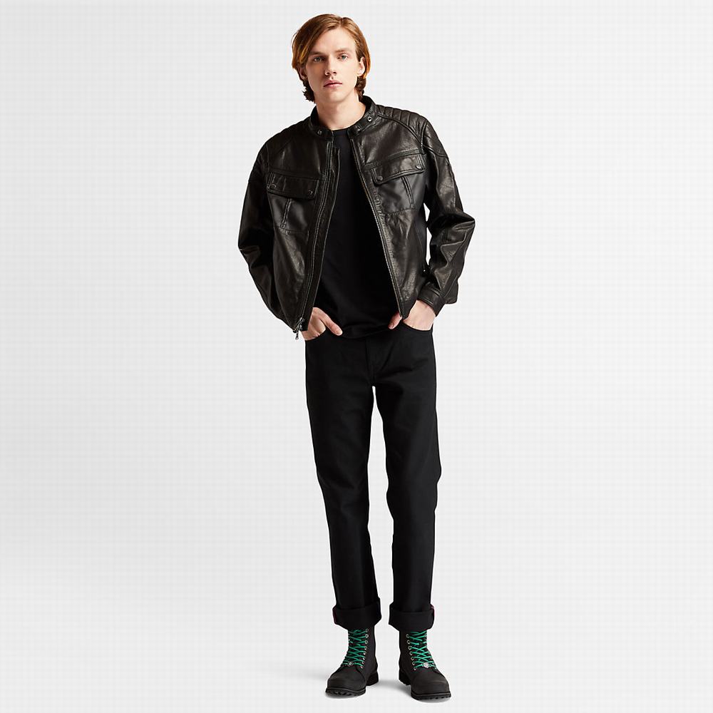 Timberland Moto Guzzi x Timberland® Selvedge Kot Pantolon Erkek Siyah | TR-2637A