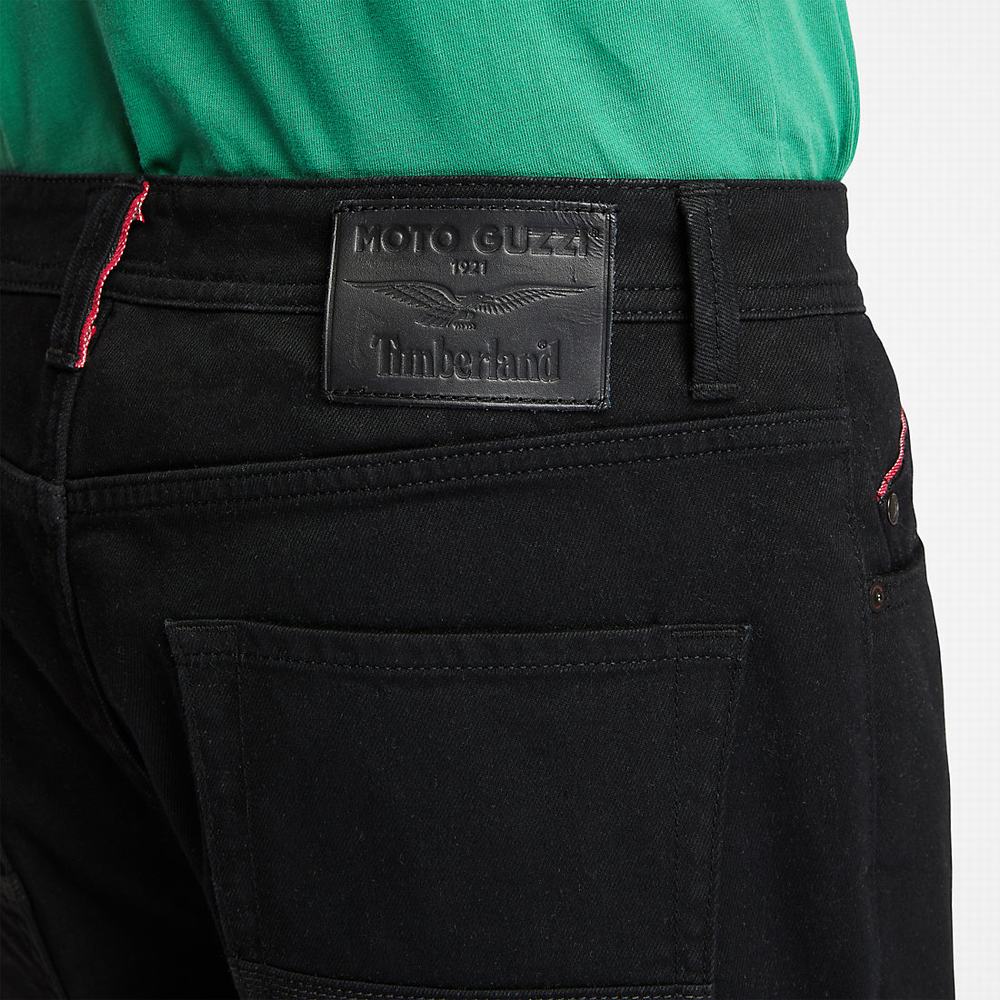 Timberland Moto Guzzi x Timberland® Selvedge Kot Pantolon Erkek Siyah | TR-2637A
