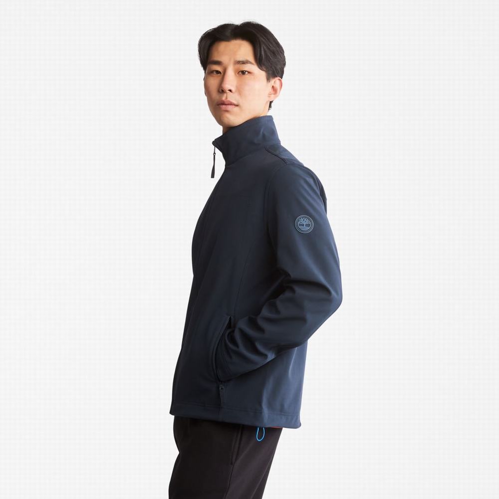 Timberland Mount Waumbeck Fleece-Astar Softshell Polar Ceketler Erkek Koyu Mavi | TR-9486H