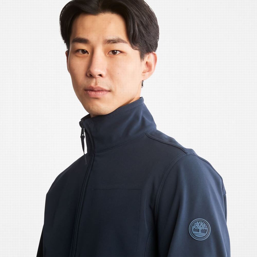 Timberland Mount Waumbeck Fleece-Astar Softshell Polar Ceketler Erkek Koyu Mavi | TR-9486H