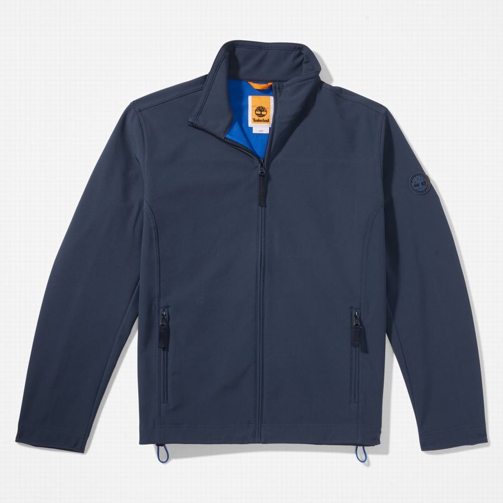 Timberland Mount Waumbeck Fleece-Astar Softshell Polar Ceketler Erkek Koyu Mavi | TR-9486H