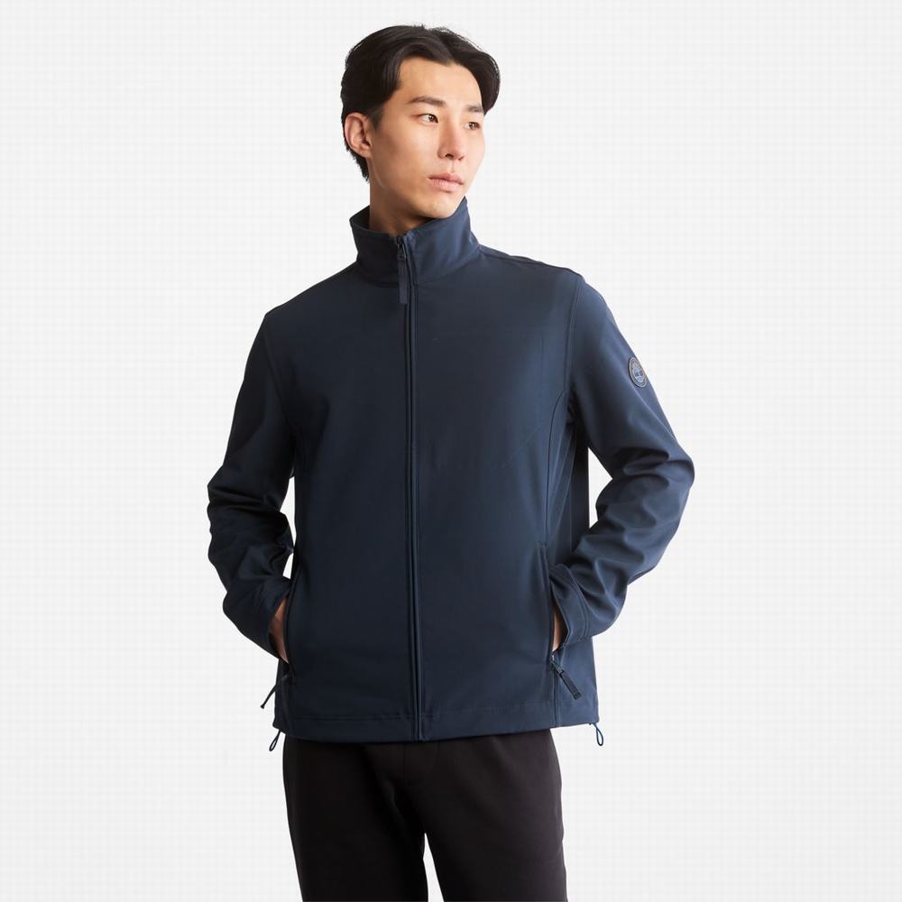 Timberland Mount Waumbeck Fleece-Astar Softshell Polar Ceketler Erkek Koyu Mavi | TR-9486H