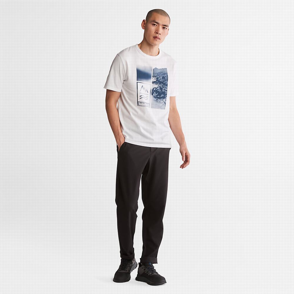 Timberland Mountains-to-Rivers Print Tişört Erkek Beyaz | TR-9234M