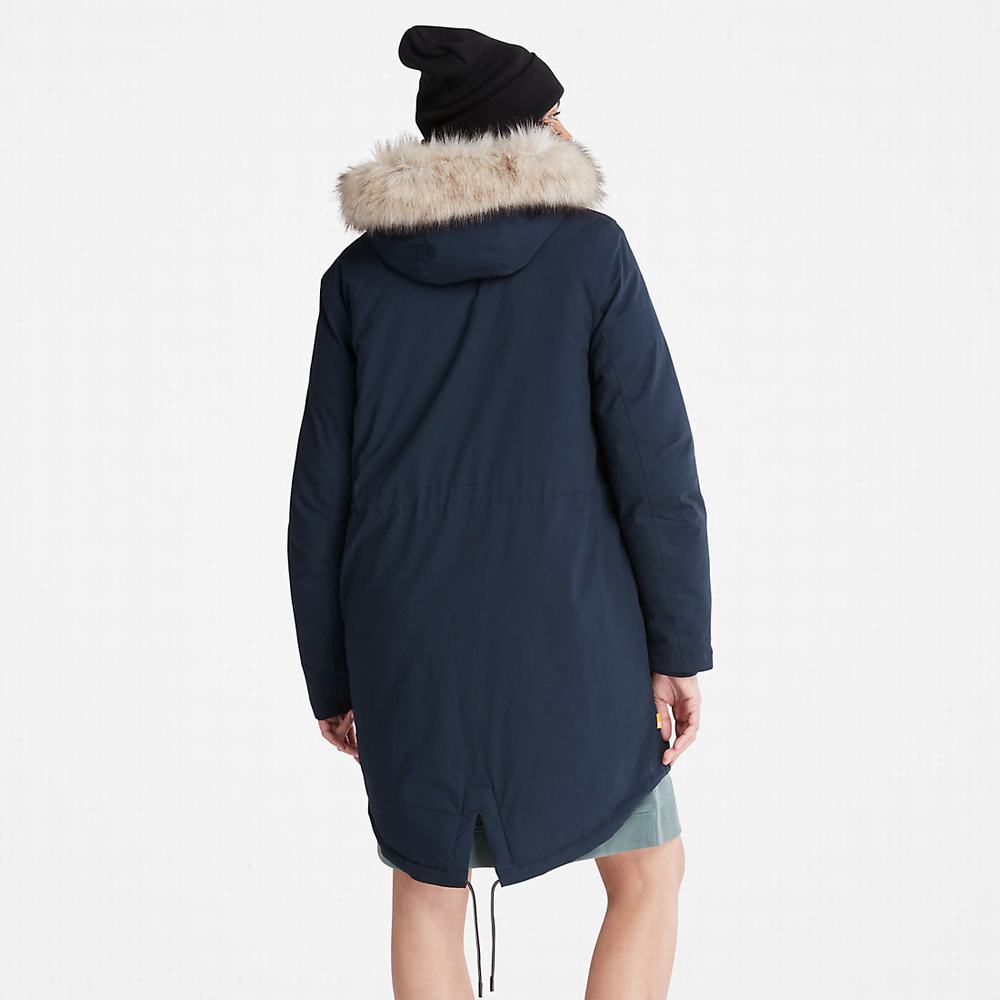 Timberland Mt. Kelsey Fleece-Astar Parka Ceketler Kadın Lacivert | TR-2634Y