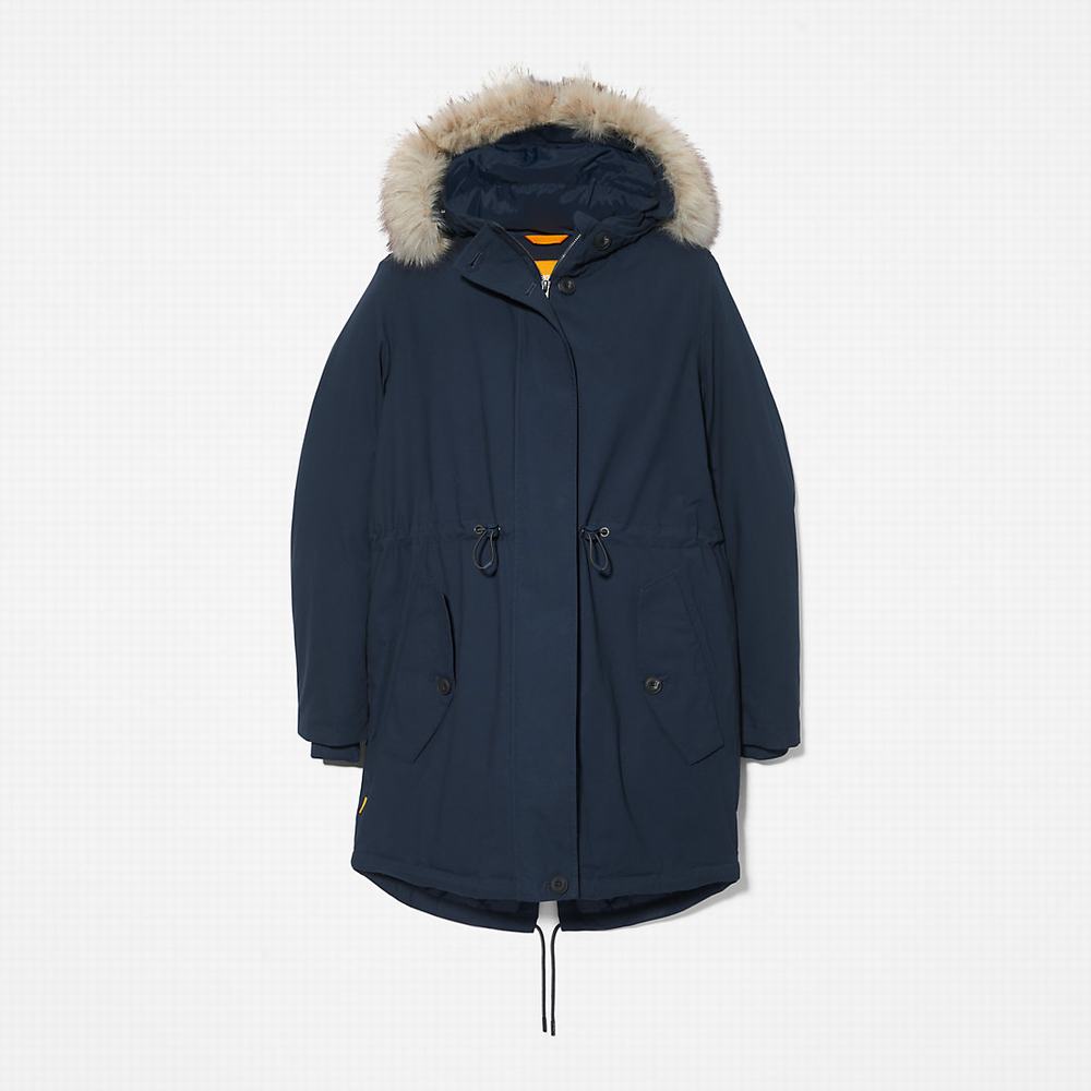 Timberland Mt. Kelsey Fleece-Astar Parka Ceketler Kadın Lacivert | TR-2634Y