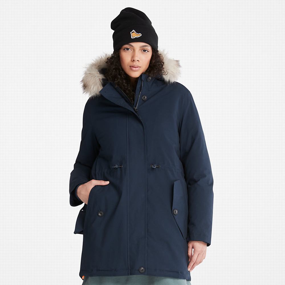 Timberland Mt. Kelsey Fleece-Astar Parka Ceketler Kadın Lacivert | TR-2634Y