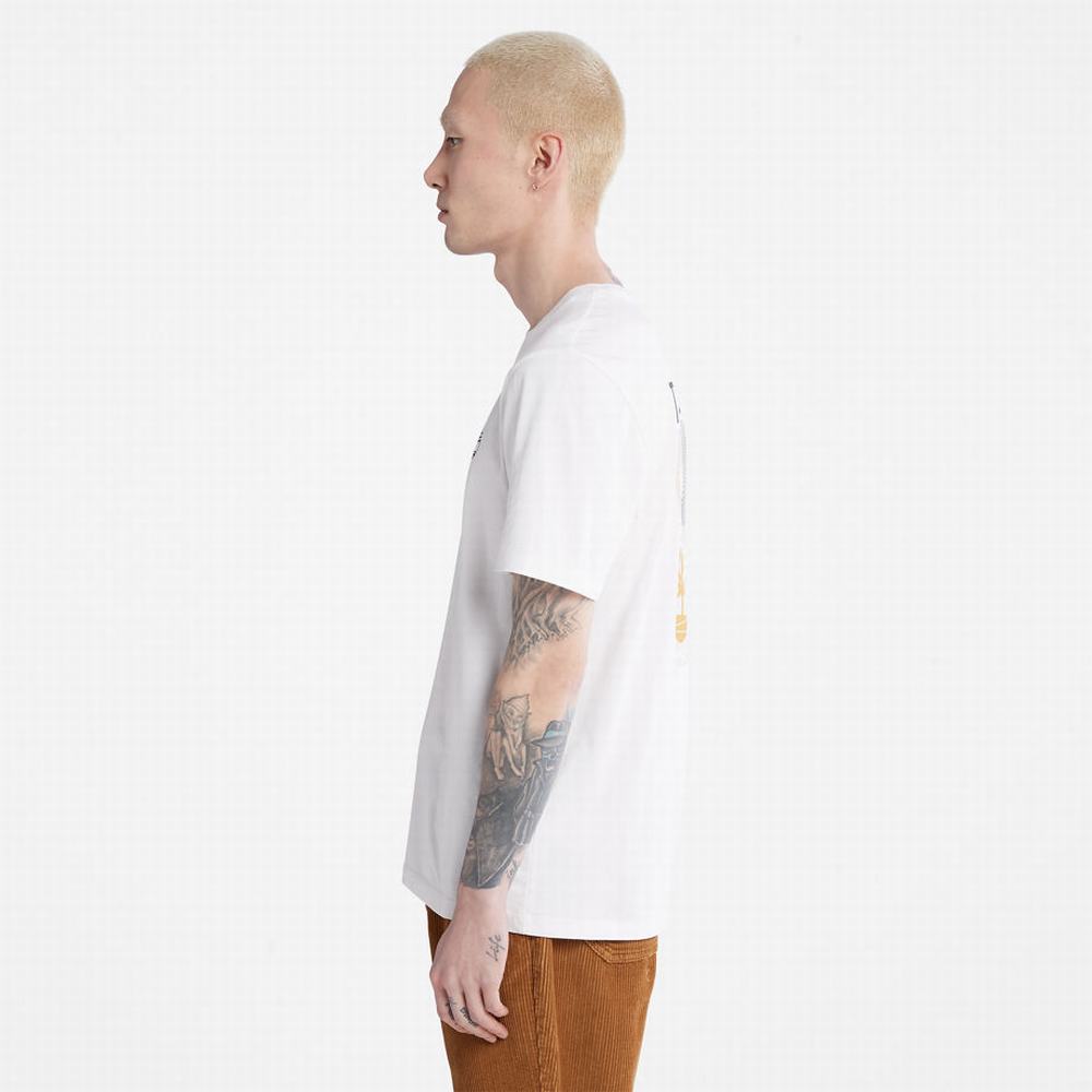 Timberland Multi-logo Tişört Erkek Beyaz | TR-7024P