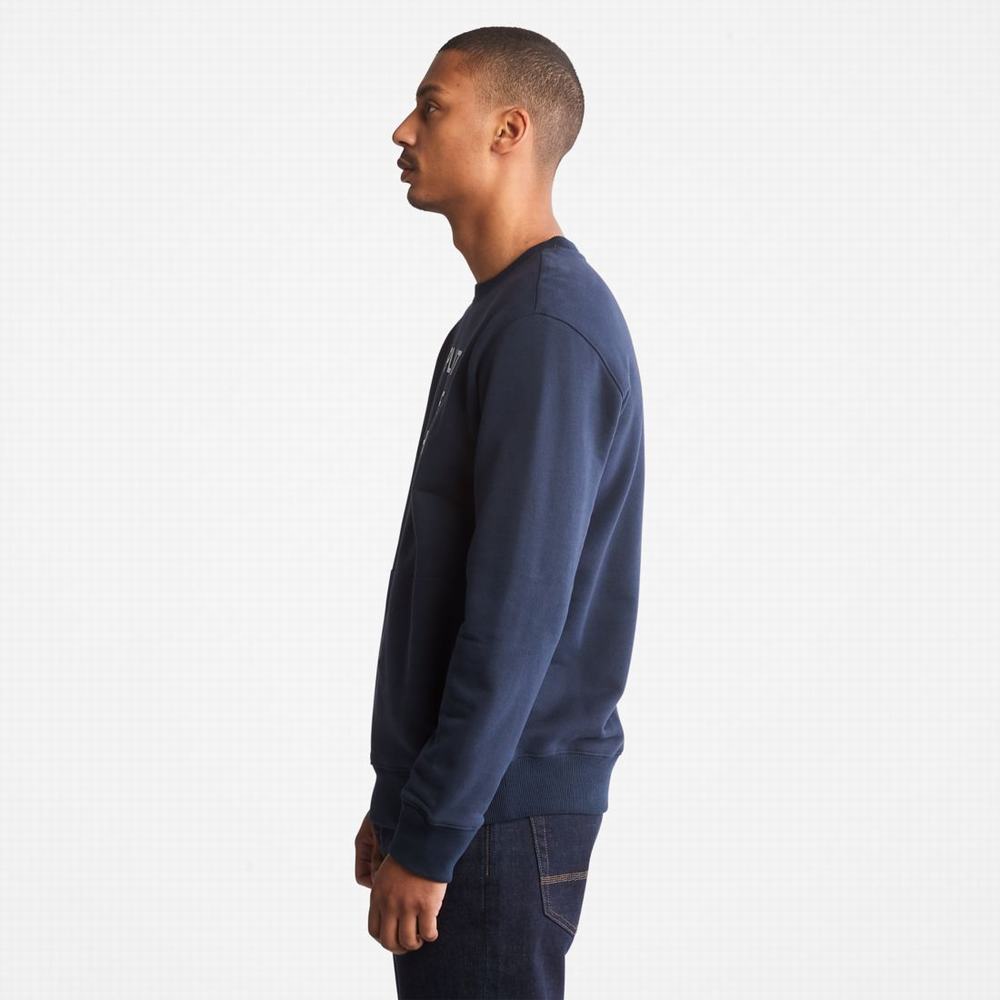 Timberland Nature Needs Heroes™ Crewneck Tişörtü Erkek Koyu Mavi | TR-6412Q