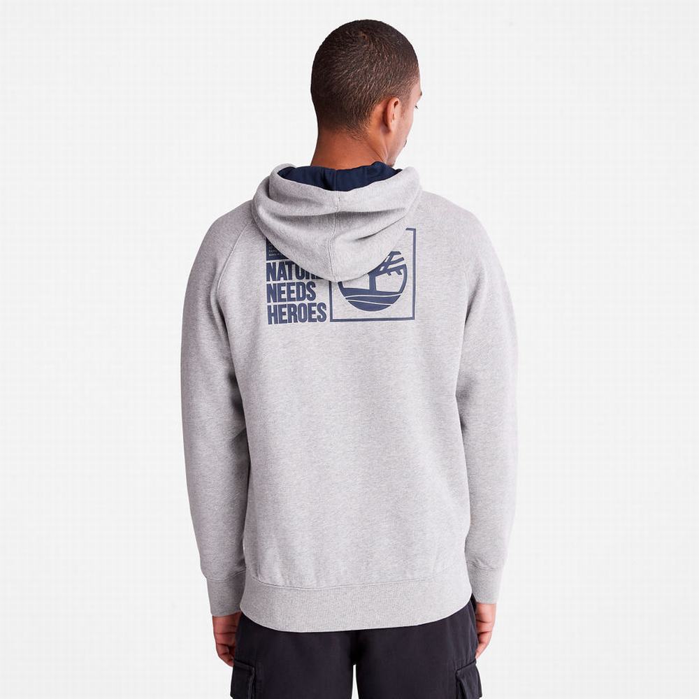 Timberland Nature Needs Heroes™ Kapüşonlu Sweatshirt Erkek Gri | TR-6783W