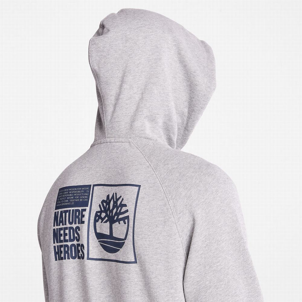 Timberland Nature Needs Heroes™ Kapüşonlu Sweatshirt Erkek Gri | TR-6783W