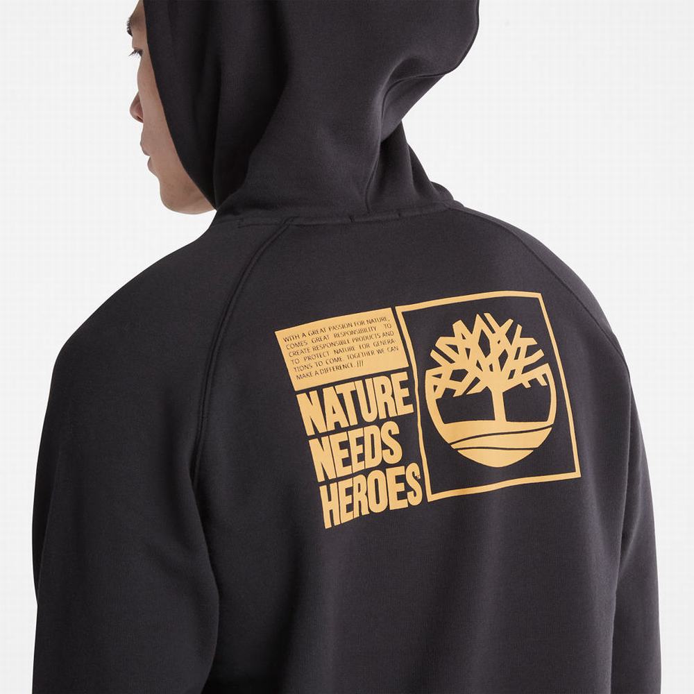 Timberland Nature Needs Heroes™ Kapüşonlu Sweatshirt Erkek Siyah | TR-9167E