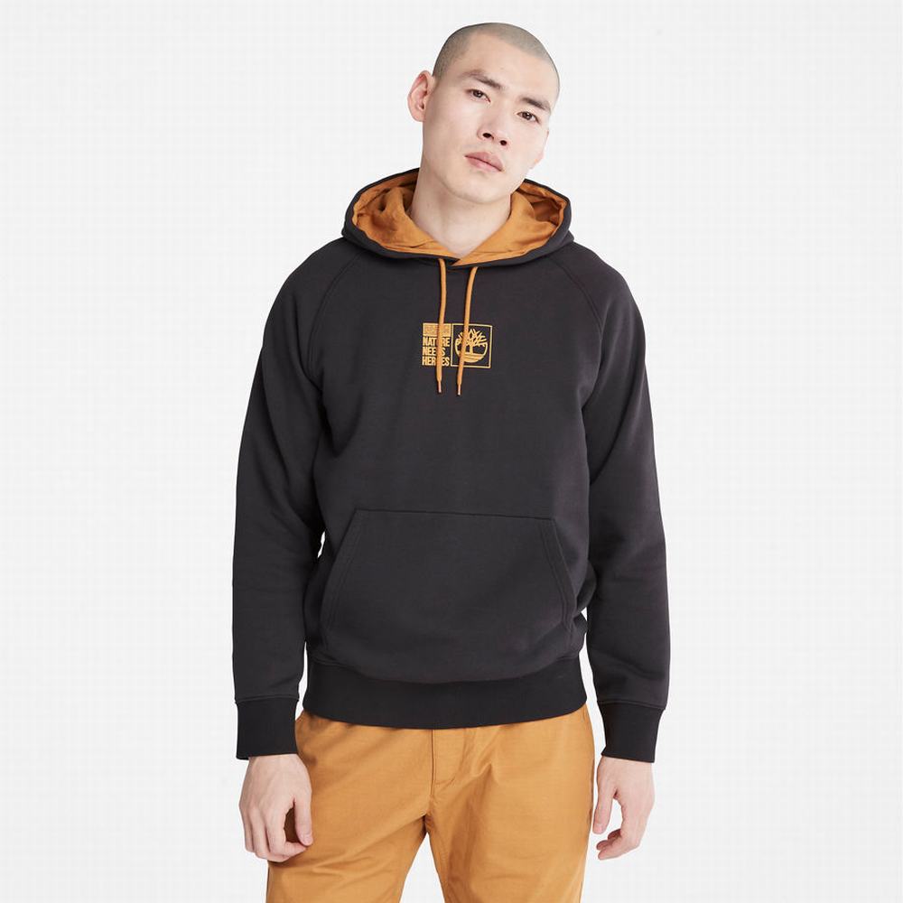 Timberland Nature Needs Heroes™ Kapüşonlu Sweatshirt Erkek Siyah | TR-9167E