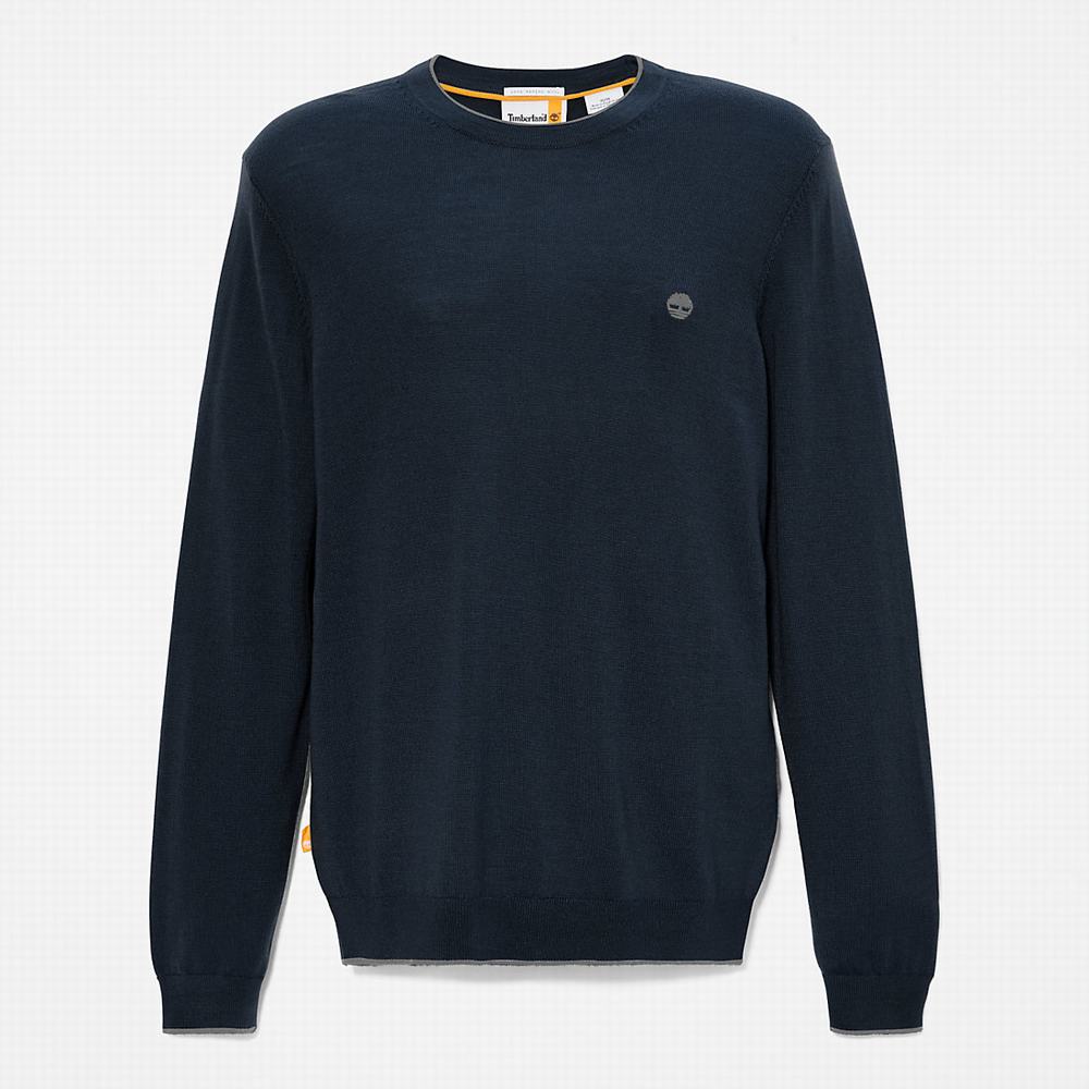 Timberland Nissitissit River Merino Yün Kazak Erkek Lacivert | TR-3657W
