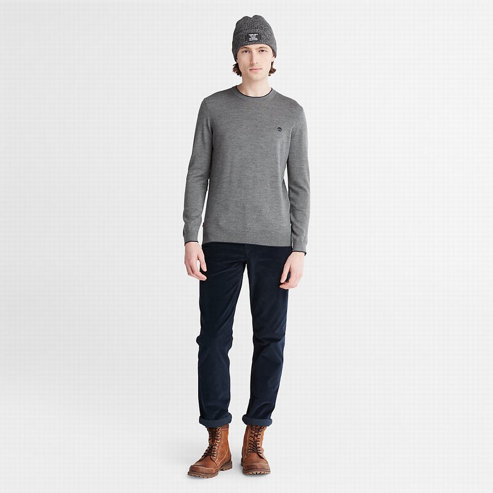 Timberland Nissitissit River Merino Yün Kazak Erkek Koyu Gri | TR-5960Q