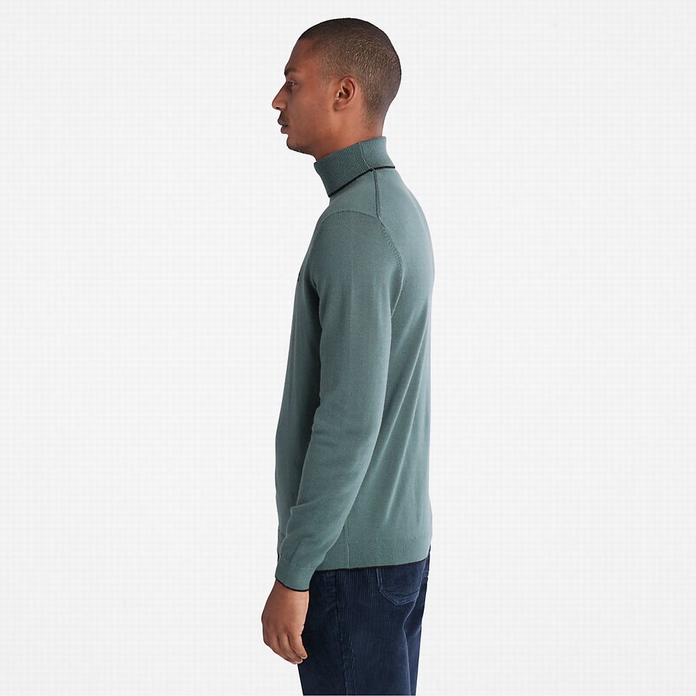 Timberland Nissitissit River Turtleneck Süveter Erkek Yeşil | TR-3257L