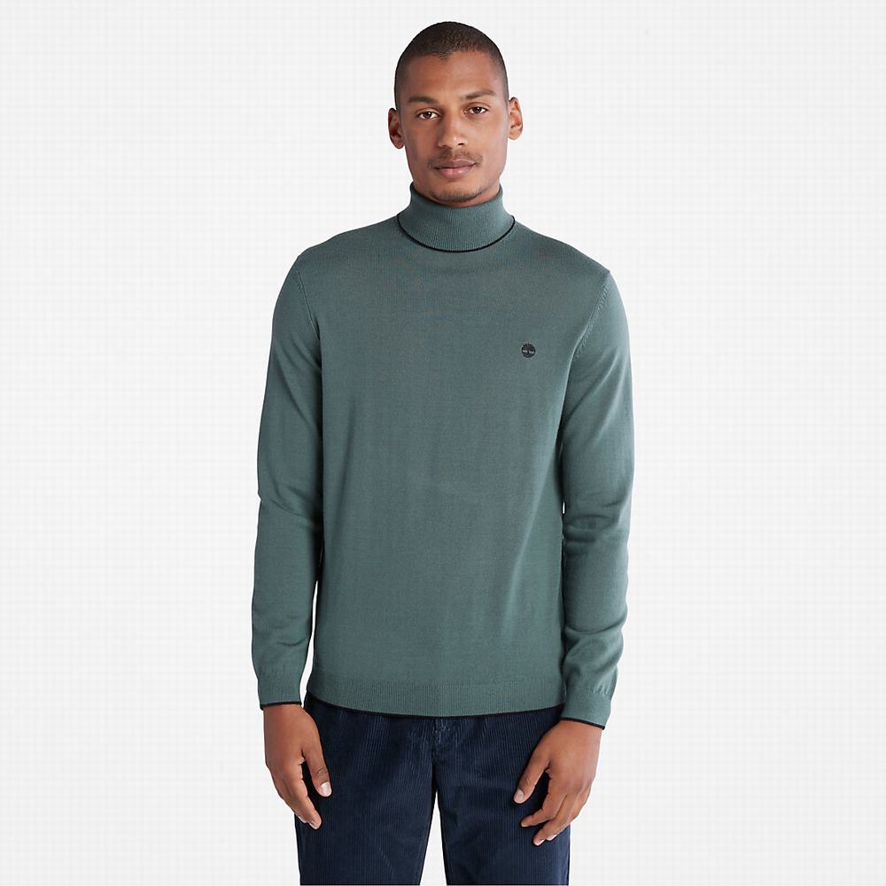 Timberland Nissitissit River Turtleneck Süveter Erkek Yeşil | TR-3257L