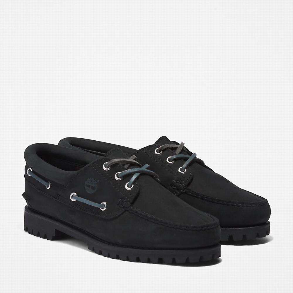 Timberland Noreen 3-Eye Lug Handsewn Tekne Ayakkabısı Kadın Siyah | TR-3426B