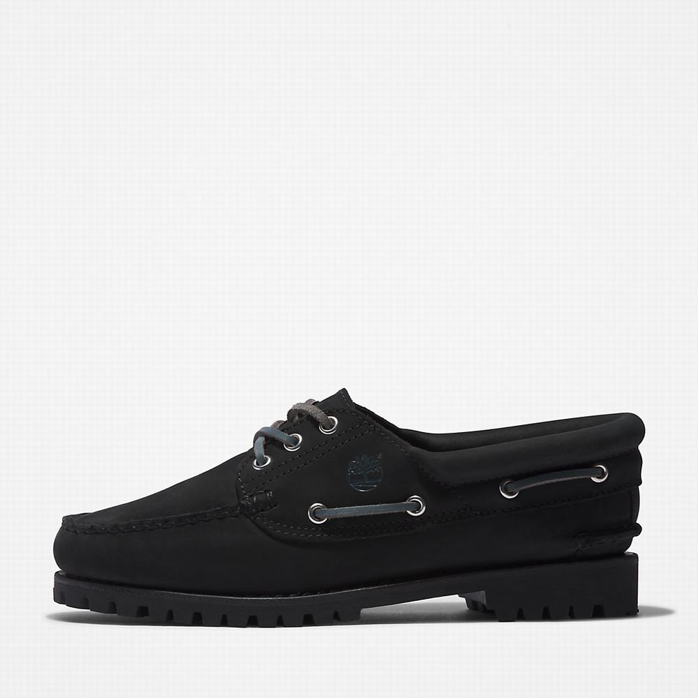Timberland Noreen 3-Eye Lug Handsewn Tekne Ayakkabısı Kadın Siyah | TR-3426B